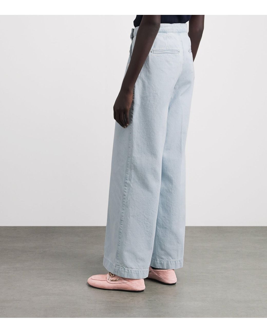 Claudie Pierlot Blue Sailor Wide-Leg Jeans