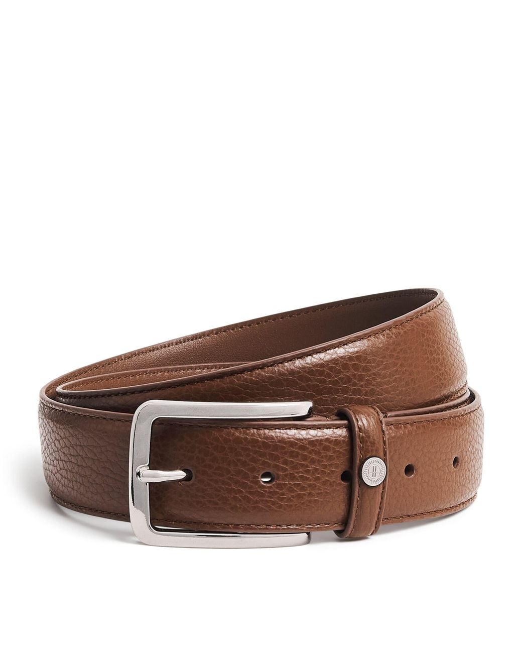 Harrods Brown Leather Belt for men