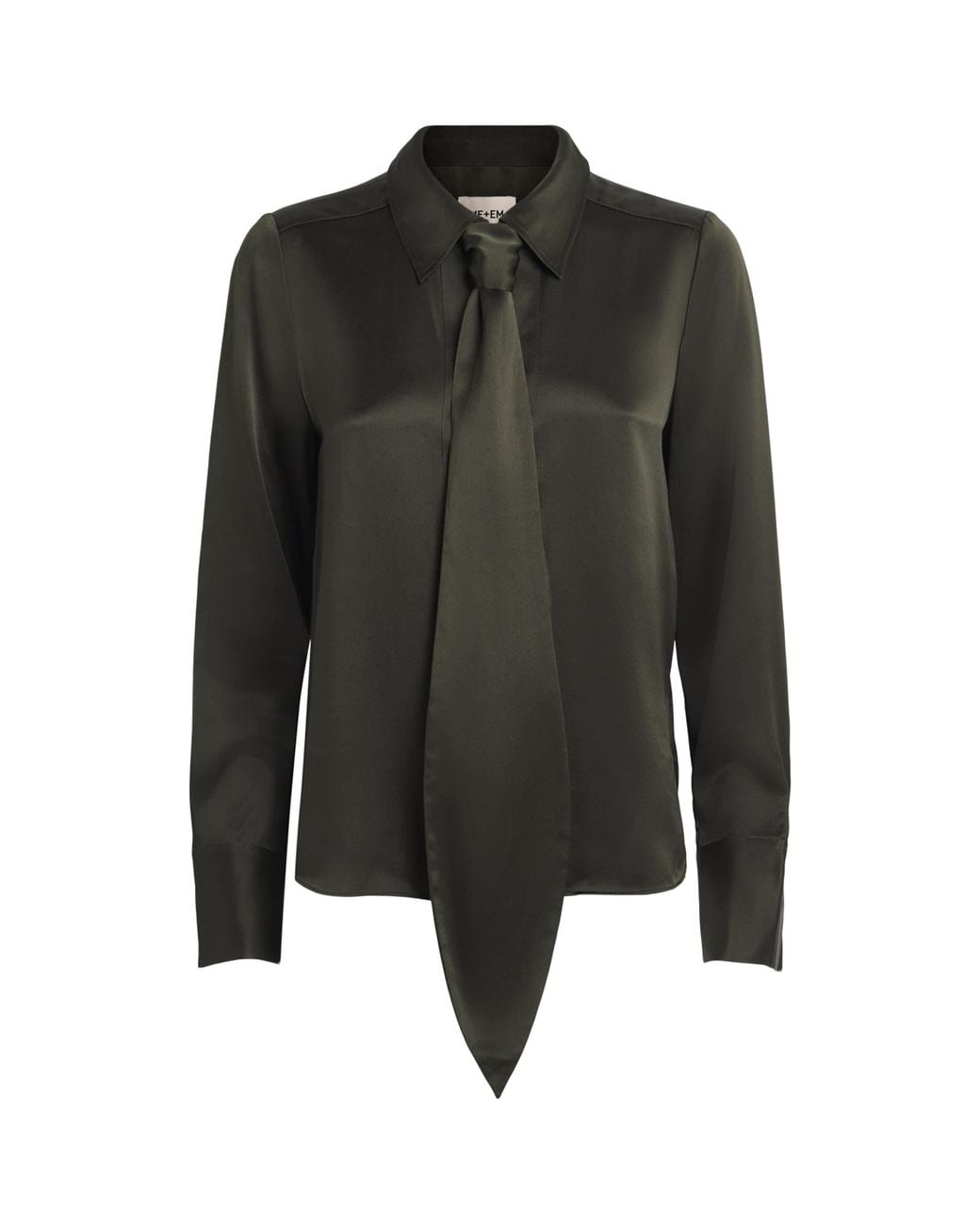 ME+EM Black Silk Layering Shirt