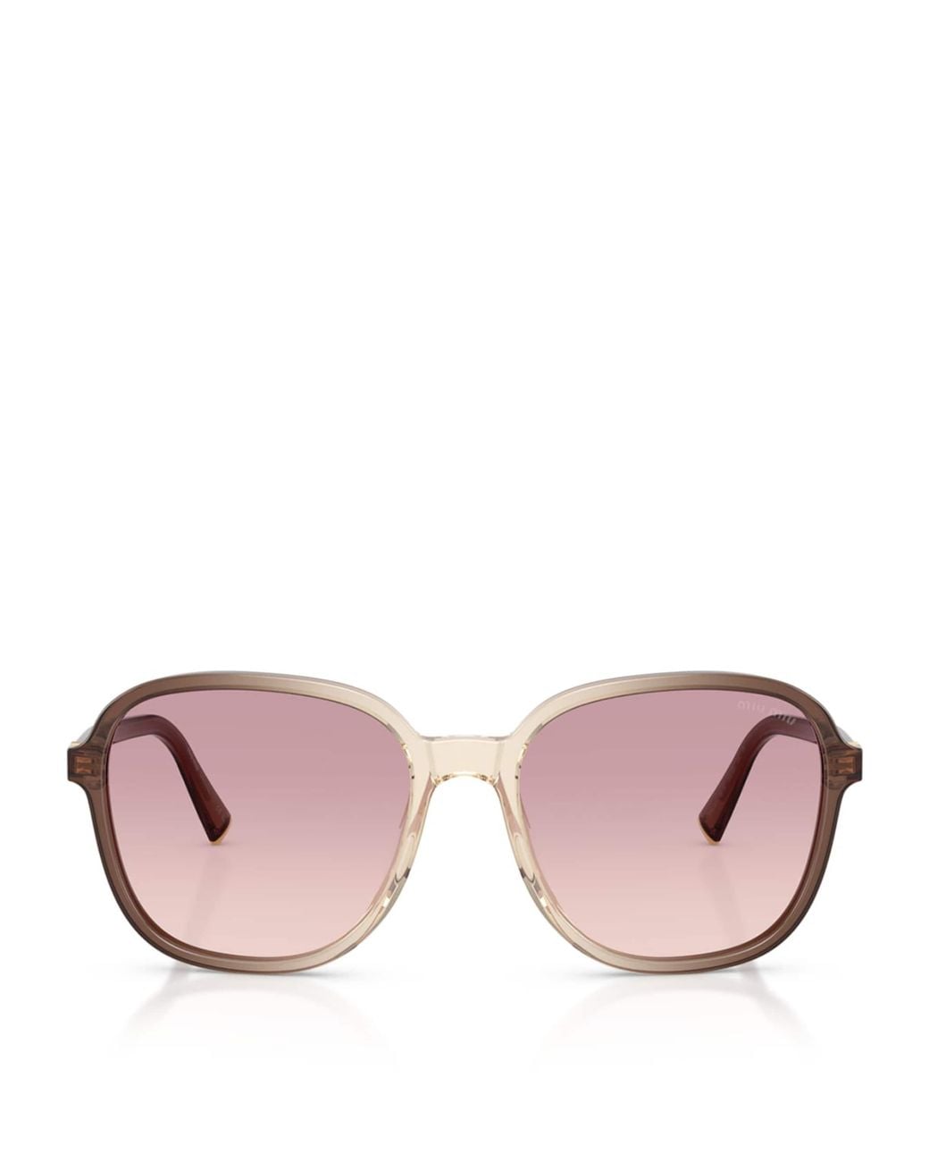 Miu Miu Pink Acetate Oversized Sunglasses