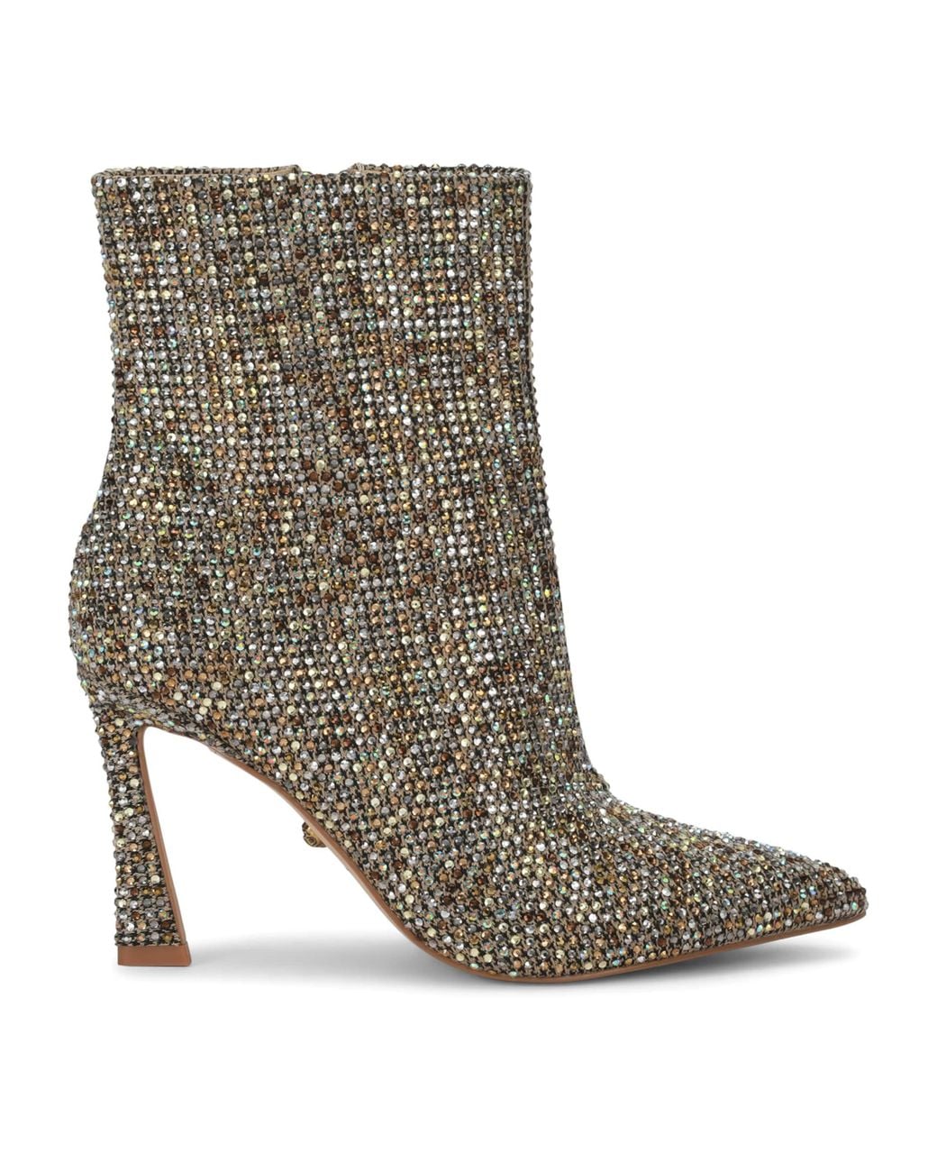 Kurt Geiger Brown Crystal-Embellished Annabel Ankle Boots