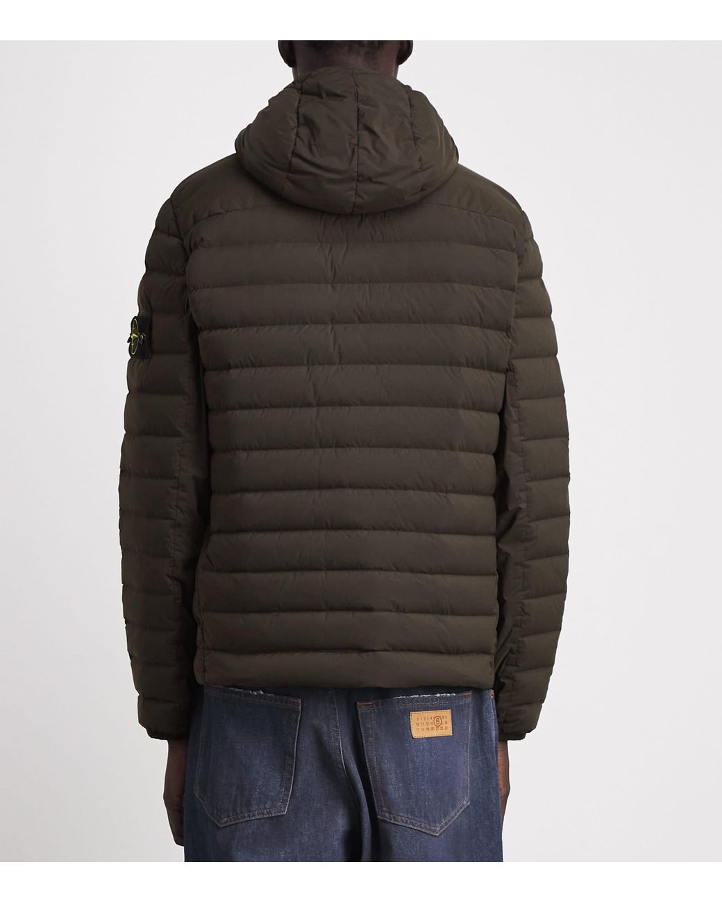 Stone Island Brown Down Cordura Puffer Jacket for men