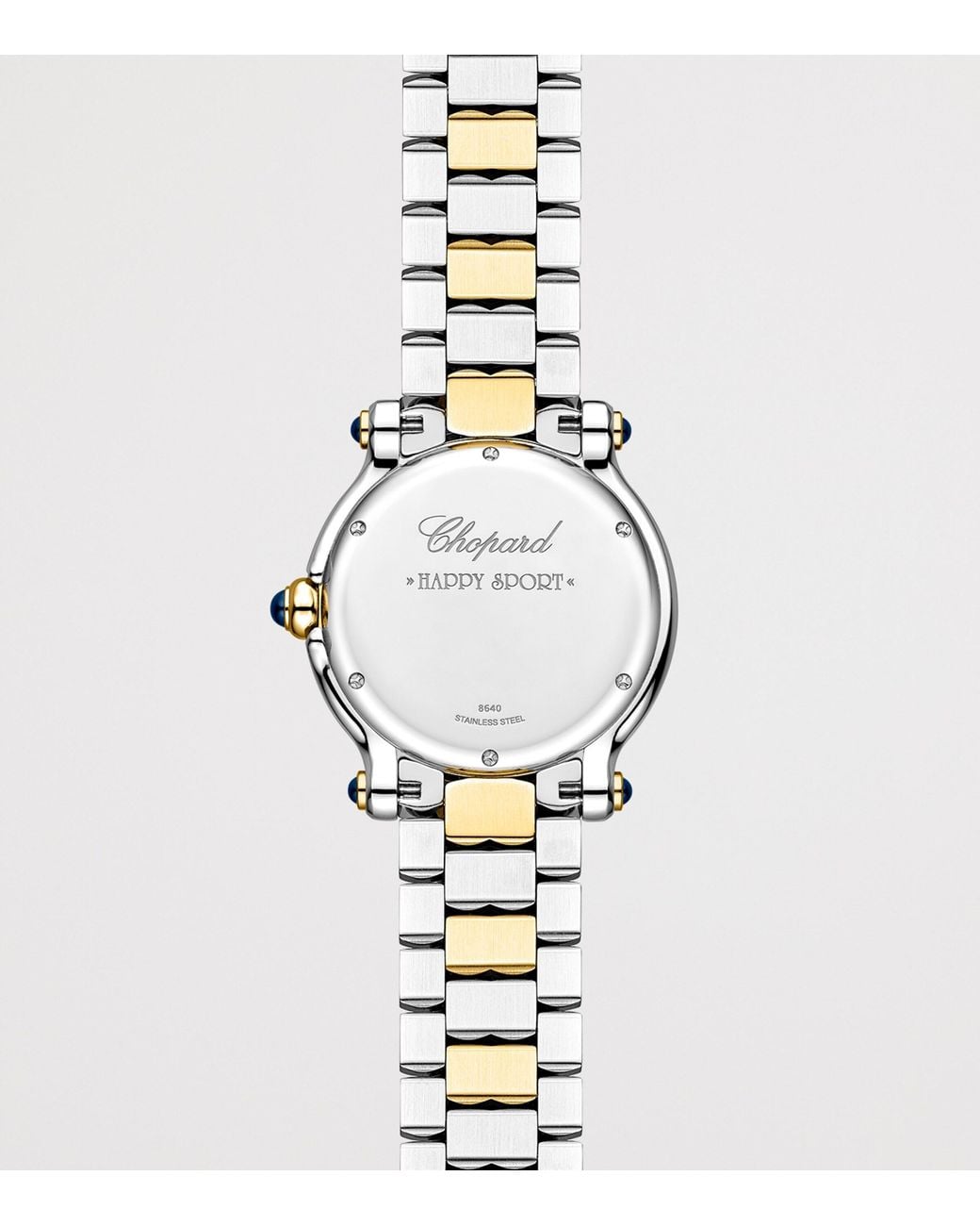 Chopard Metallic Stainless Steel And Diamond Happy Sport Watch