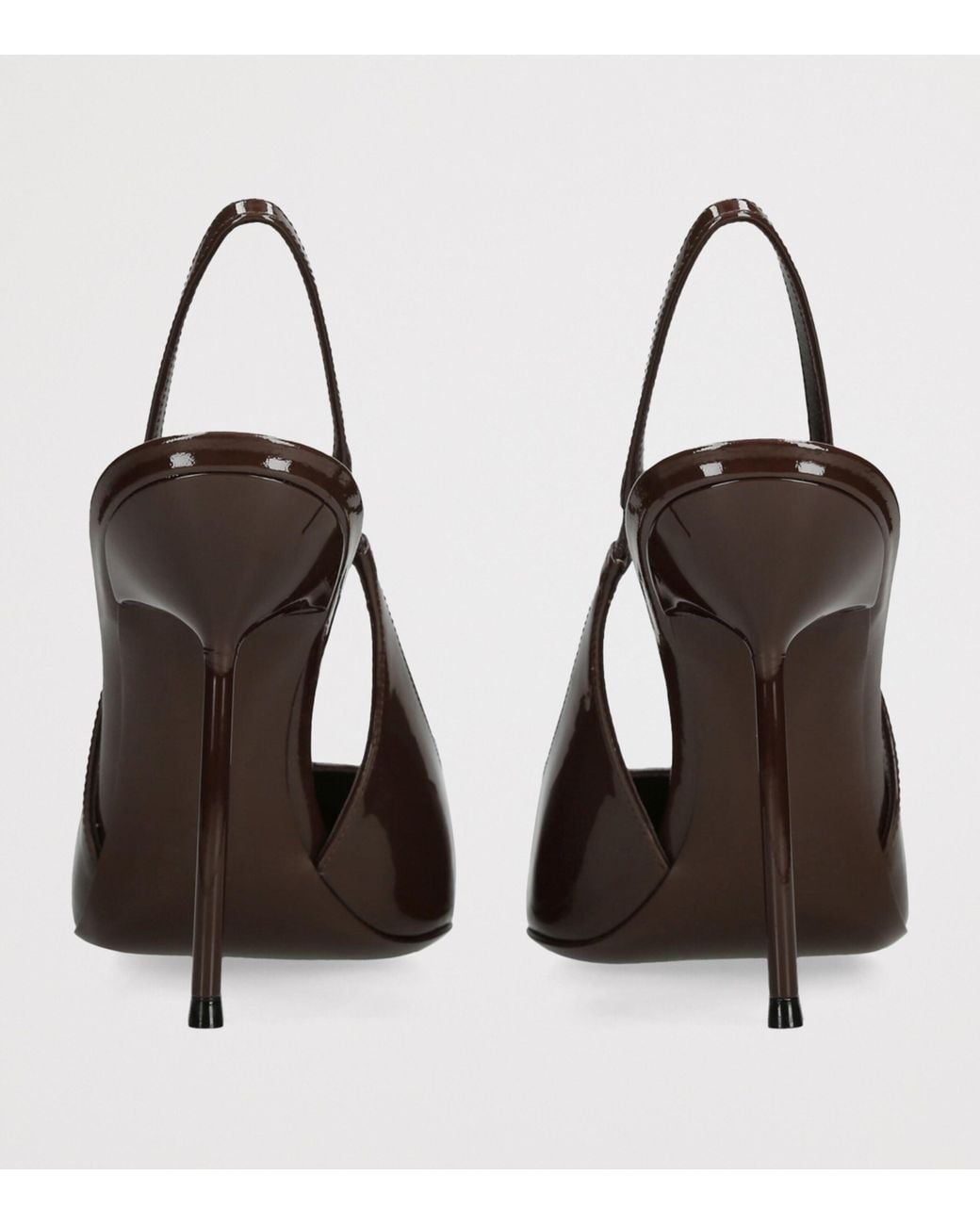 Paris Texas Brown Patent Leather Lidia Slingback Pumps 105