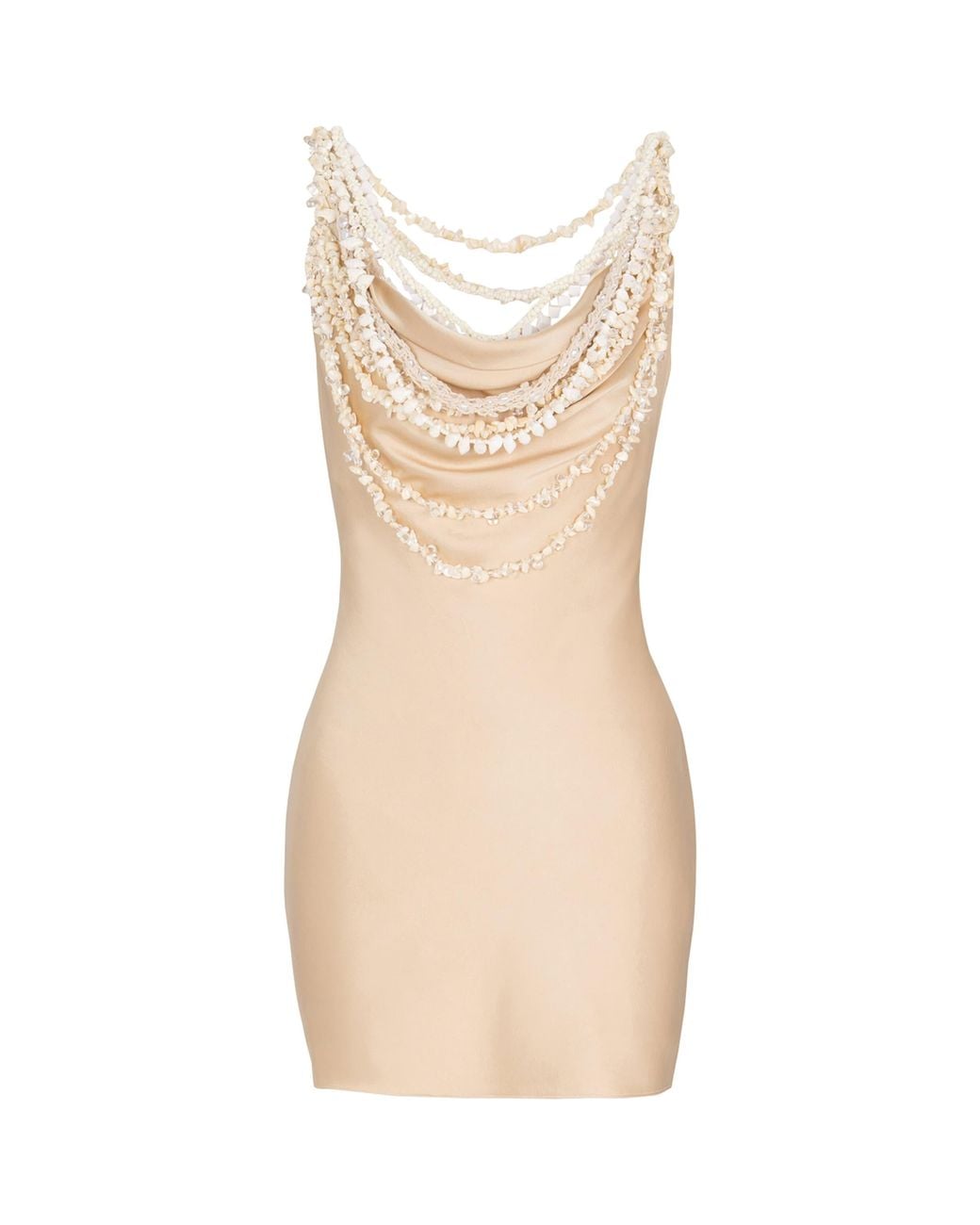 Balmain Natural Silk Shell Mini Dress