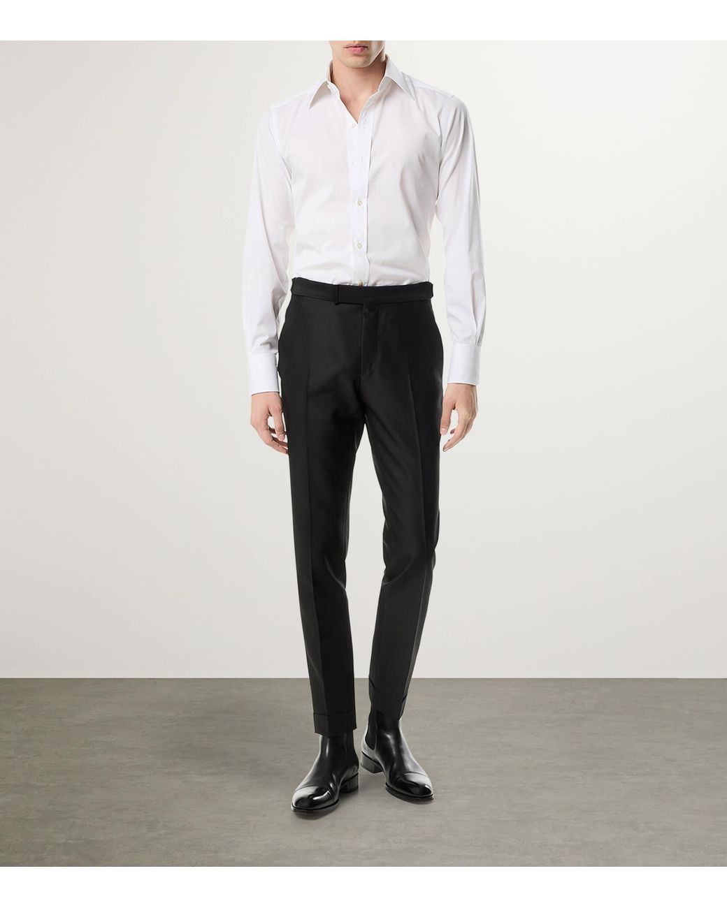 Tom Ford White Cotton Poplin Shirt for men