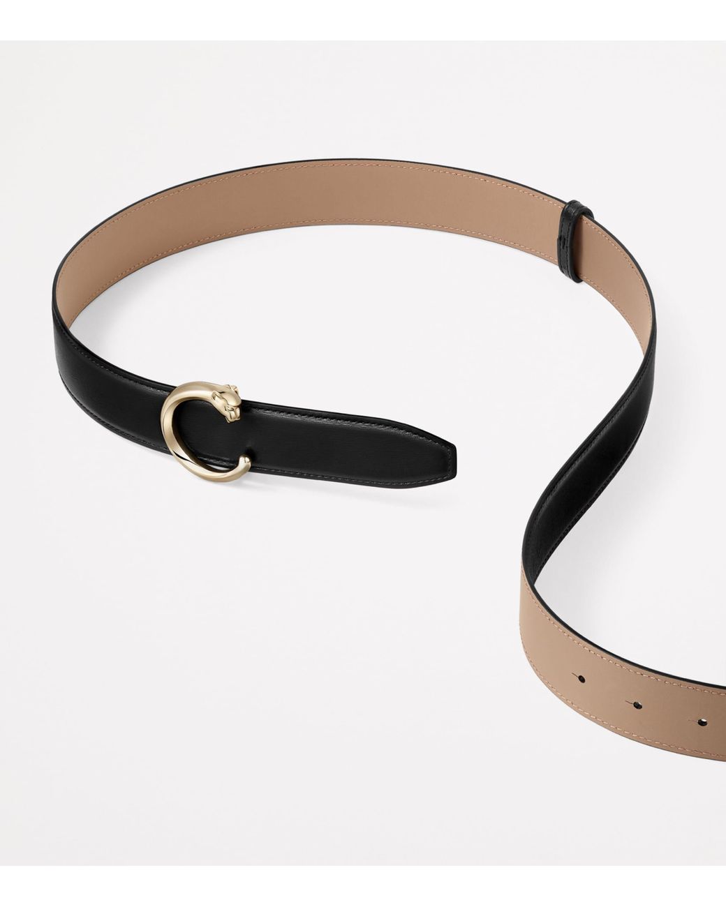 Cartier Brown Leather Panthère De Belt