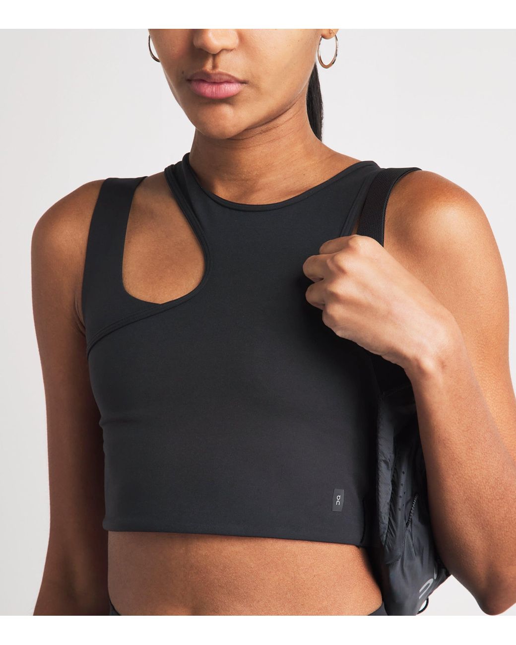 On Shoes Black Studio Asymmetric Crop Top