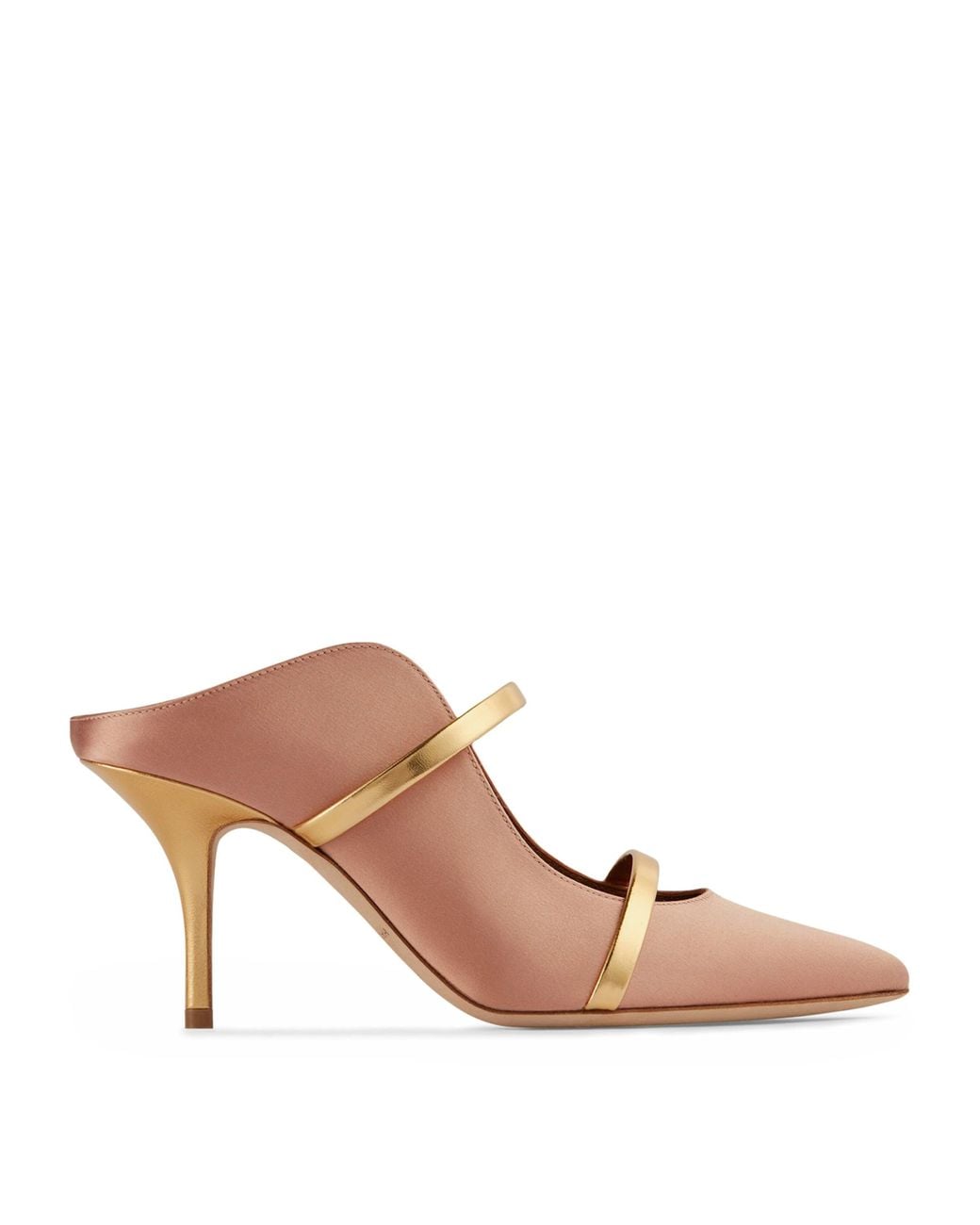 Malone Souliers Brown Satin Maureen Mules 70