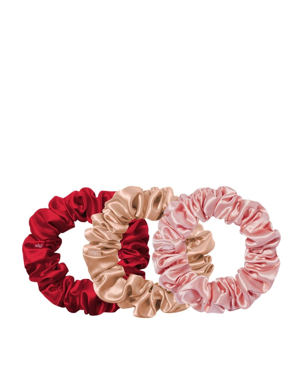 Slip Red Pure Silk Edie Large Scrunchie Trio Cracker