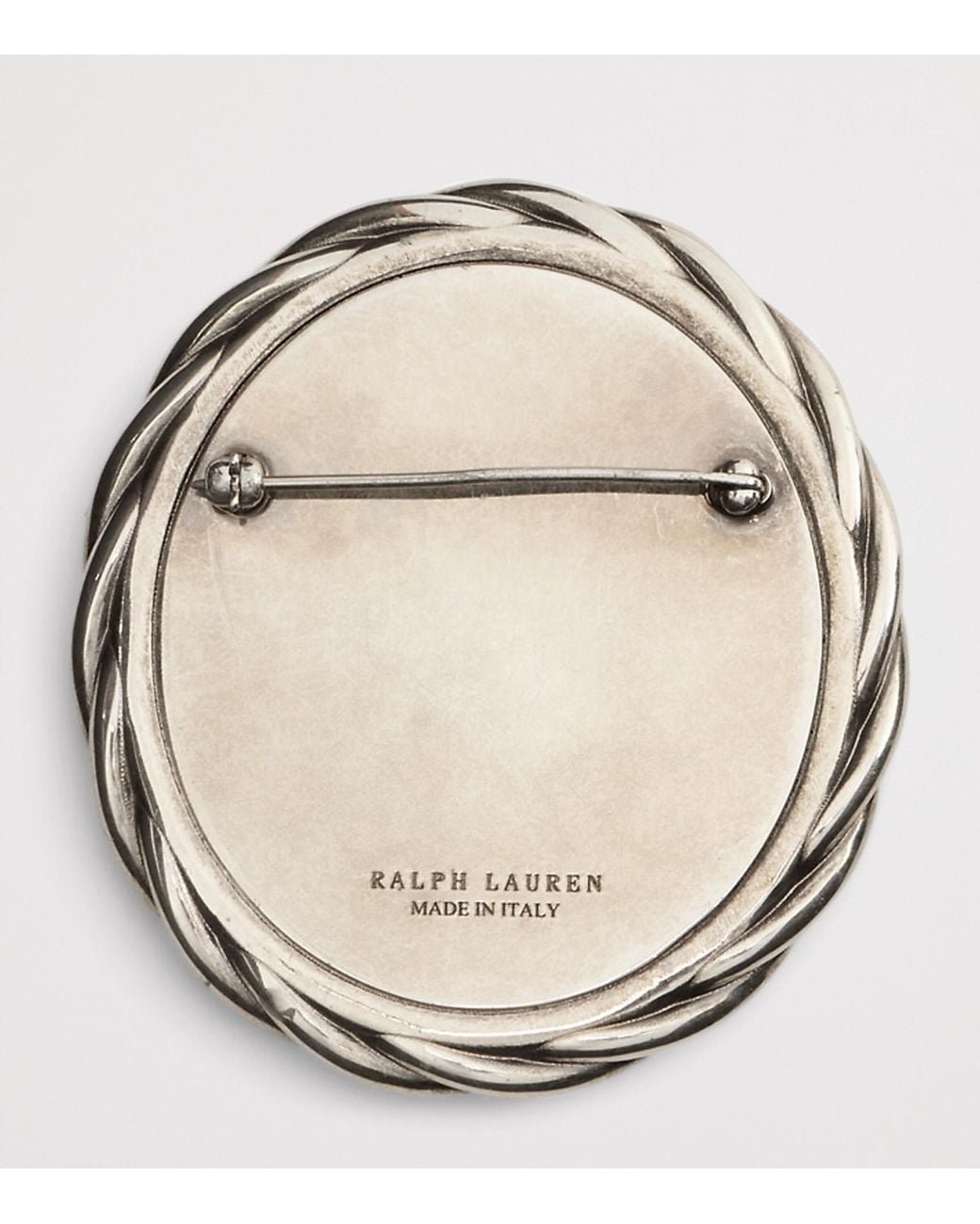 Ralph Lauren Metallic Antiqued Twisted-Frame Pyrite Brooch