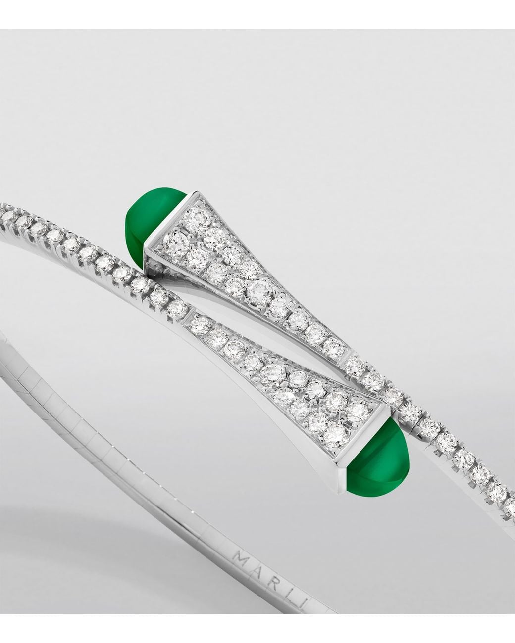 Marli New York Metallic Diamond And Agate Cleo Slip-On Bracelet