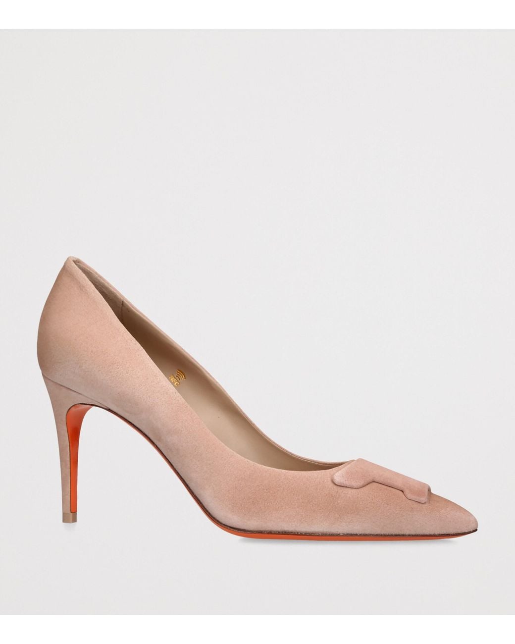 Santoni Pink Suede Sibille Pumps 85