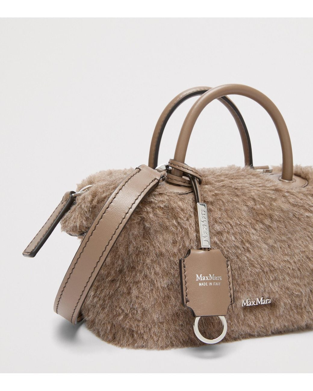 Max Mara Brown Teddy Top-Handle Bag
