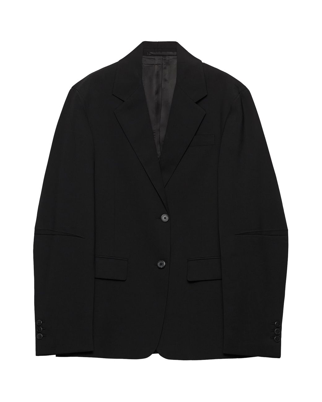 Prada Black Single-Breasted Tailored Blazer