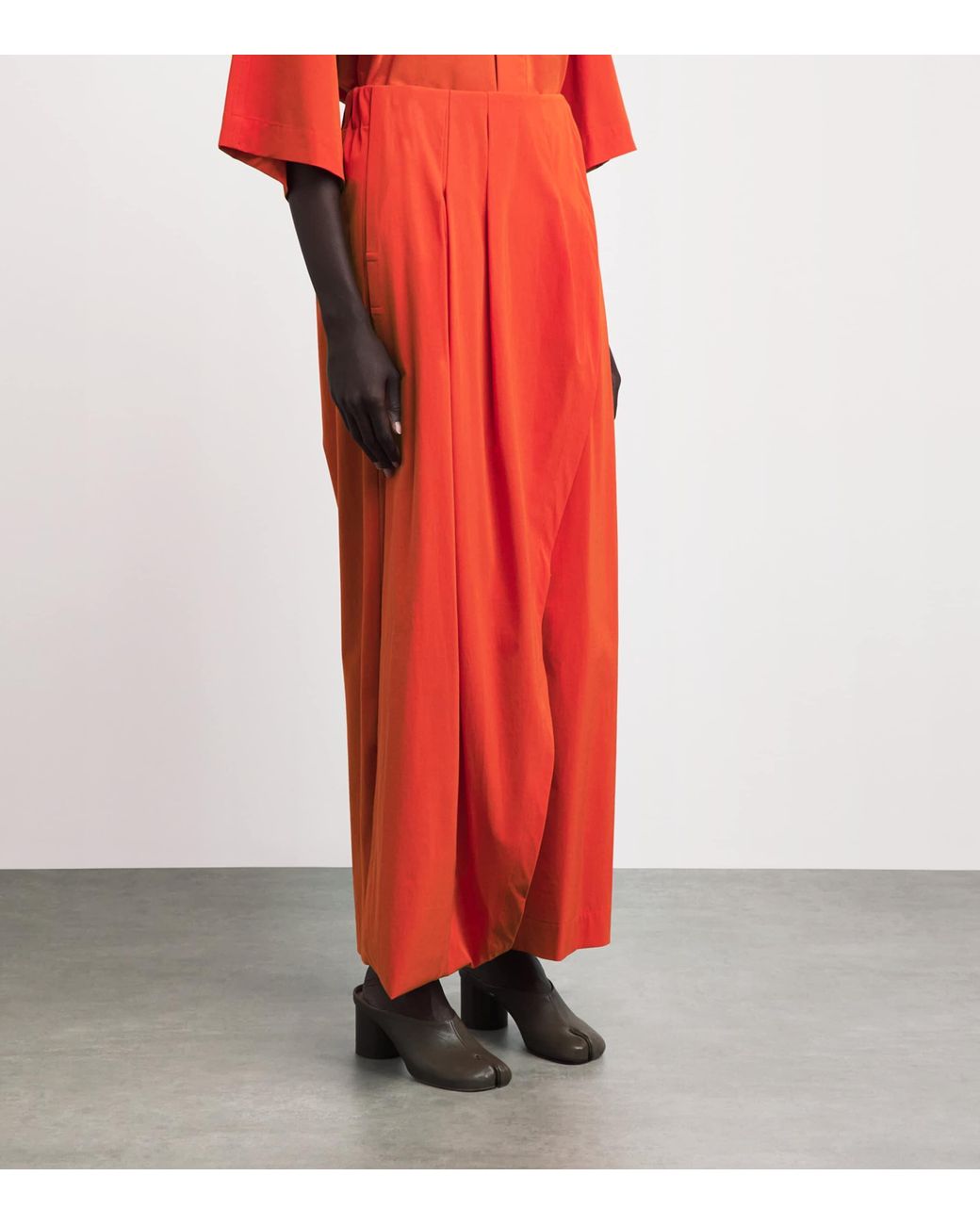 Issey Miyake Red Looped Wrap Trousers