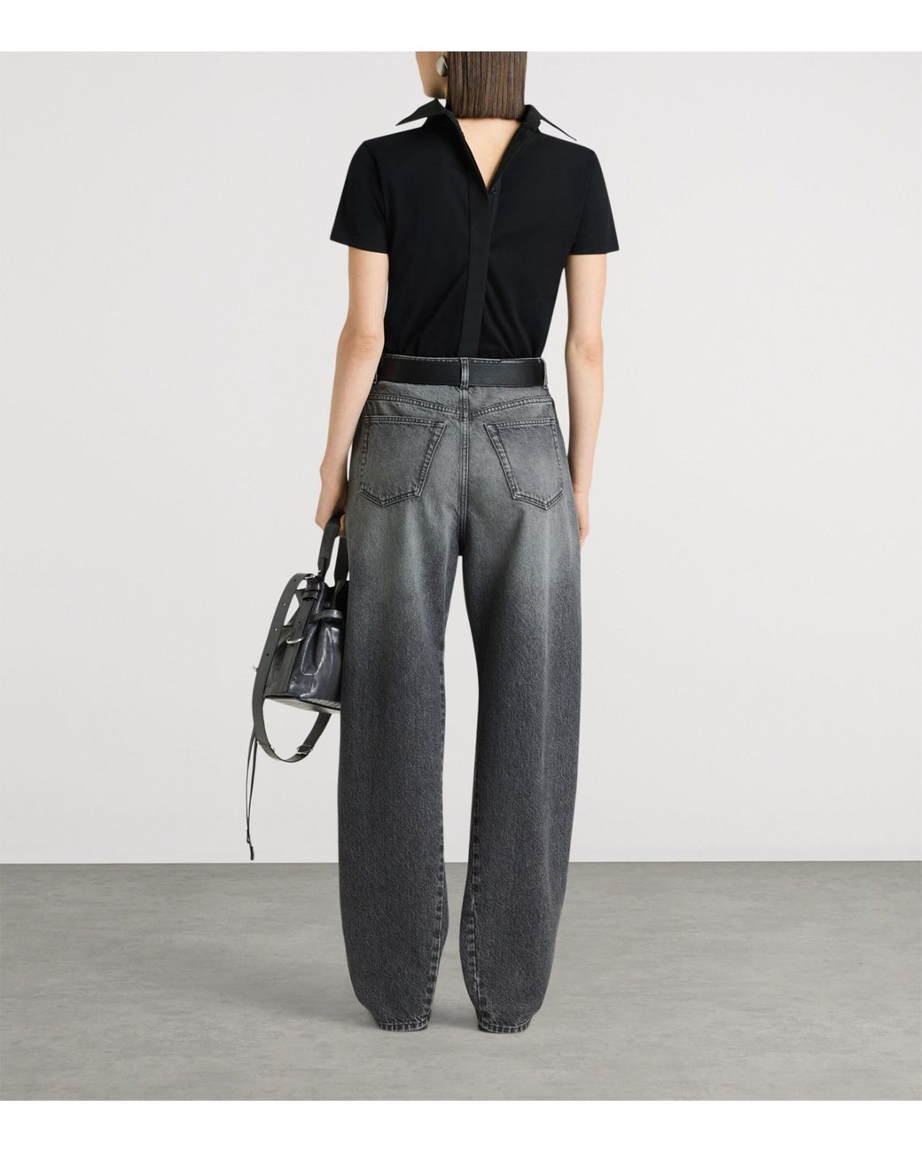 Givenchy Black Cotton Reverse Collar T-Shirt