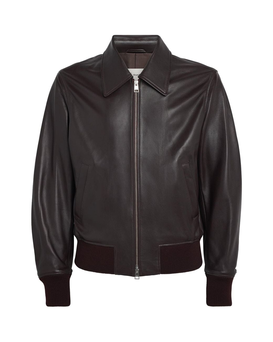 AMI Black Leather Jacket for men