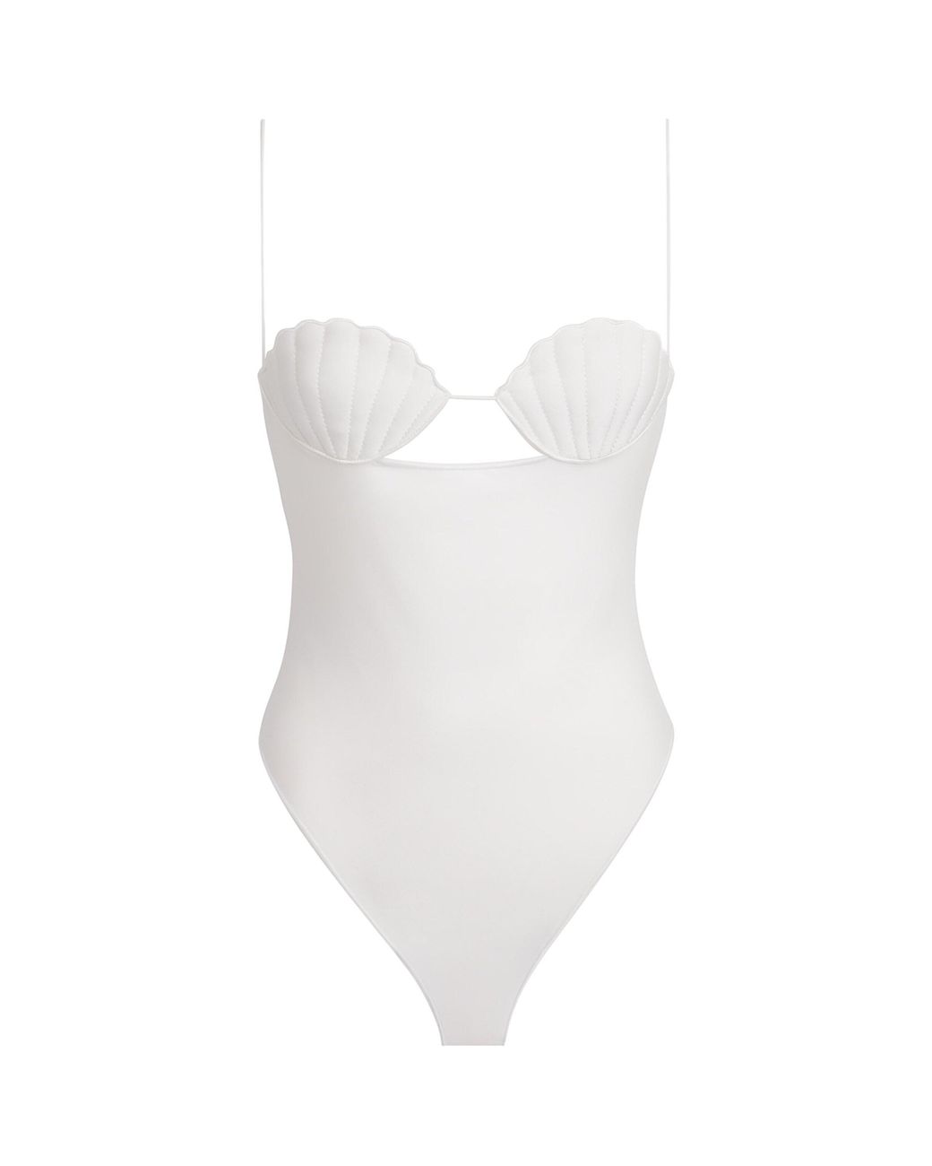 Oséree Shell Swimsuit in White | Lyst UK