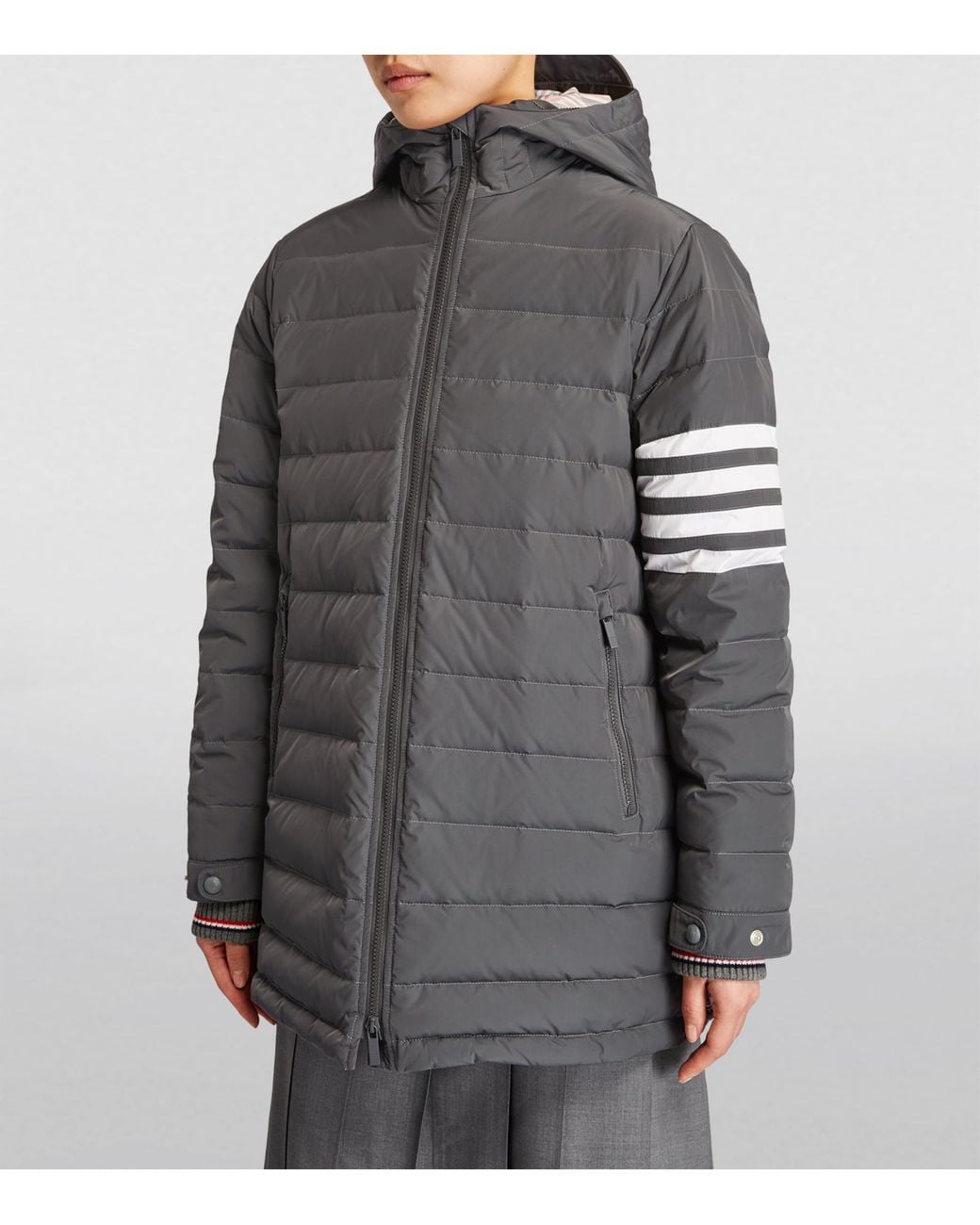 Thom Browne Gray Down-Filled Puffer Jacket