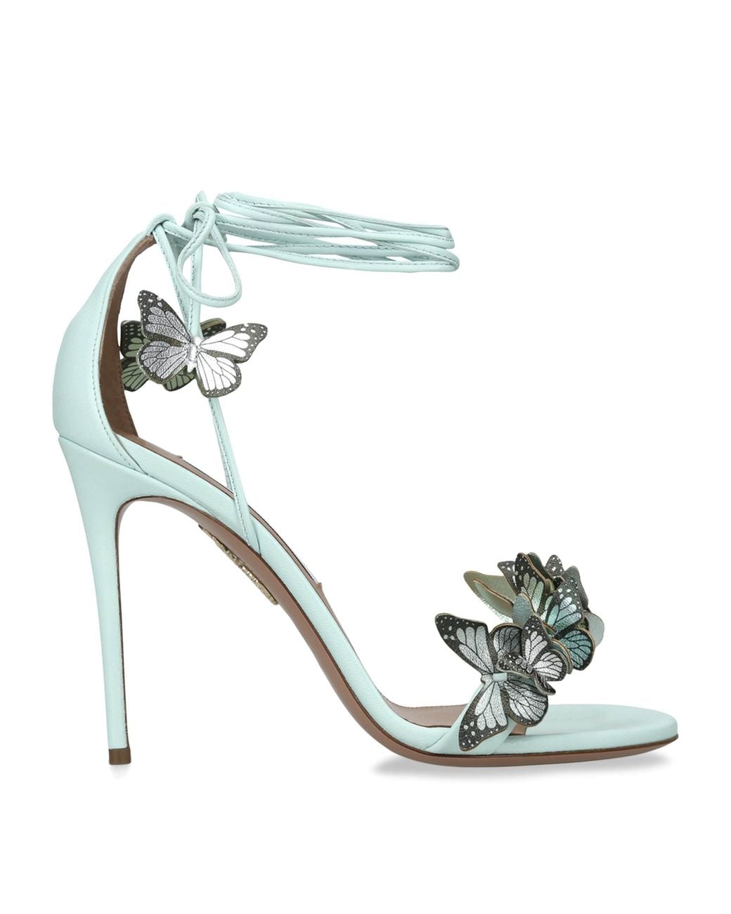 Aquazzura Blue Papillon Heeled Sandals 105