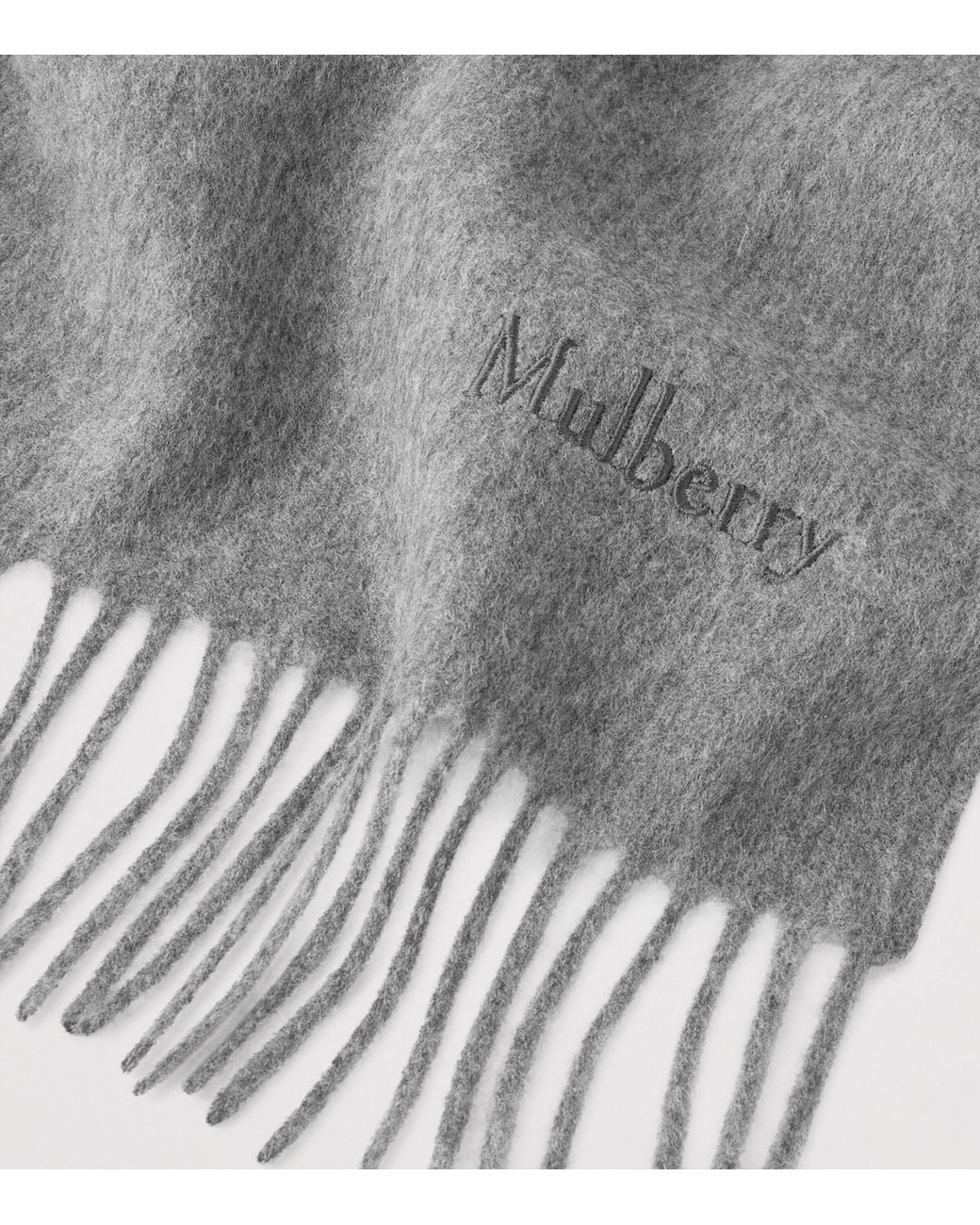 Mulberry Gray Merino Wool Scarf