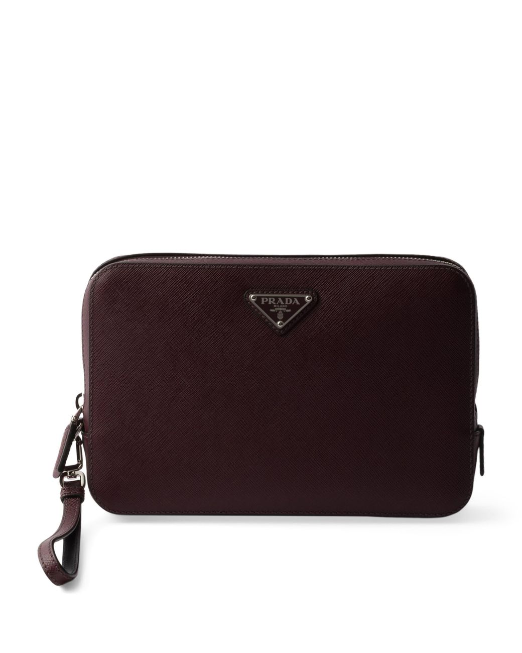 Prada Purple Saffiano Leather Pouch for men
