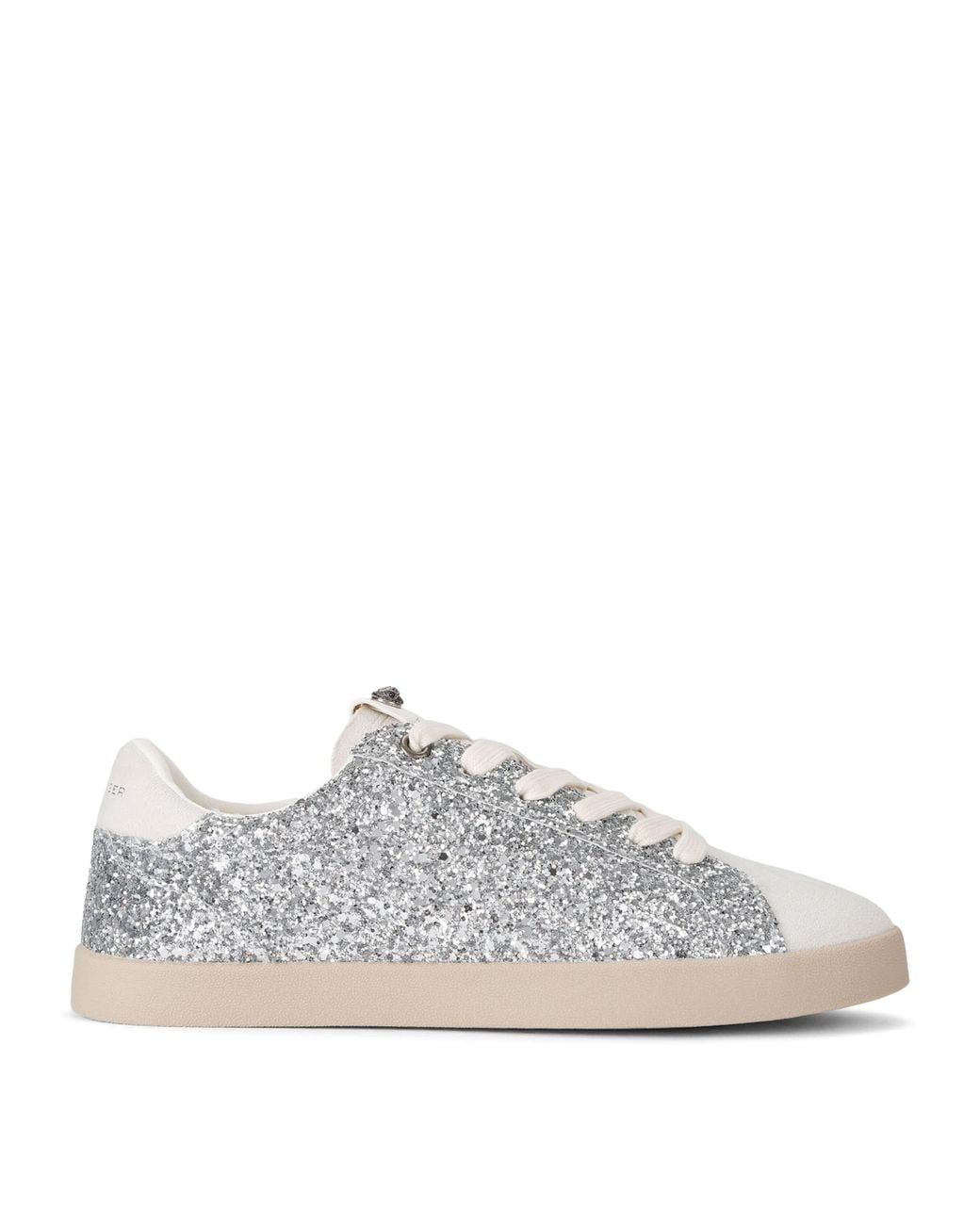 Kurt Geiger White Glitter Britton Sneakers