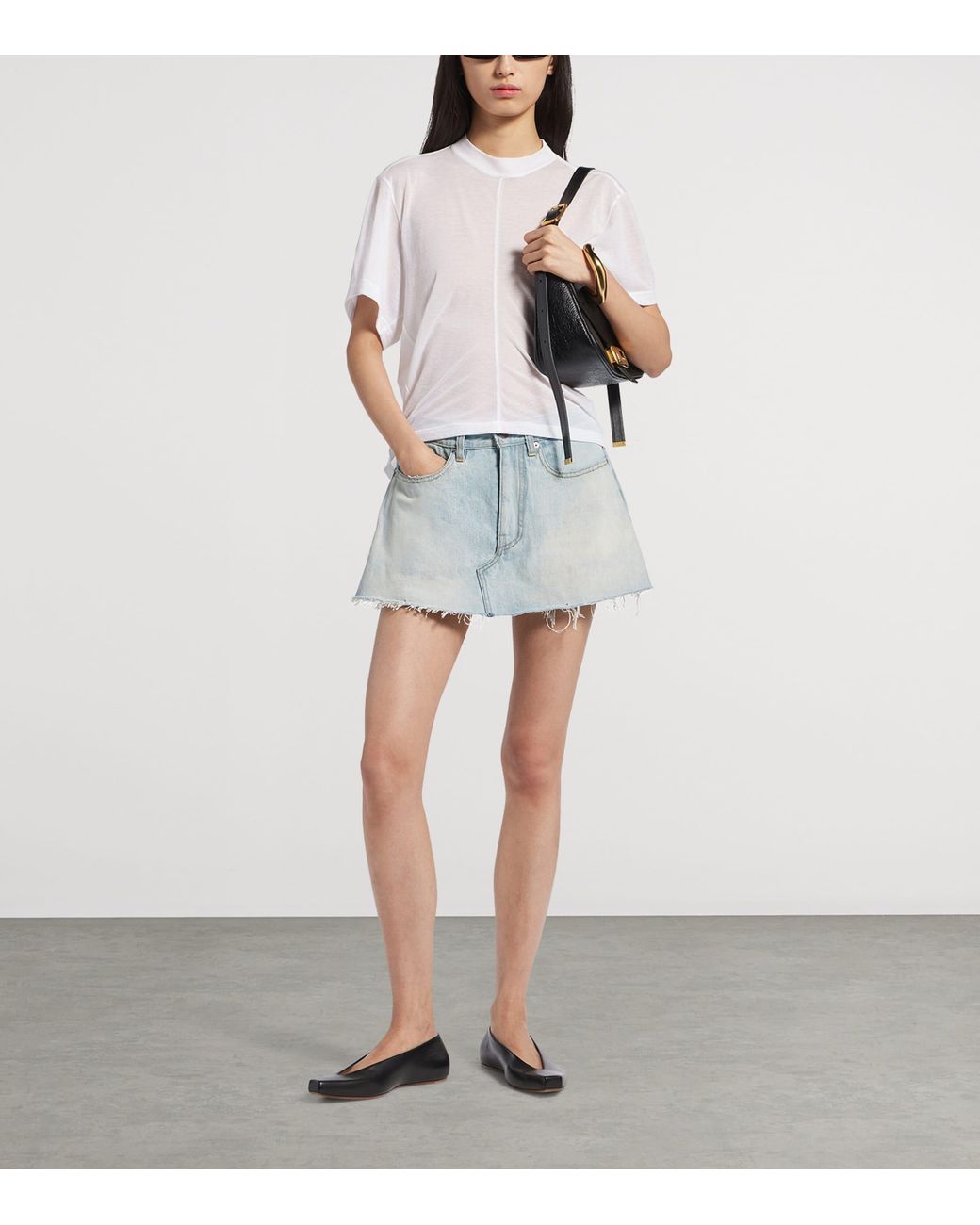 Balenciaga Blue Denim Mini Skort