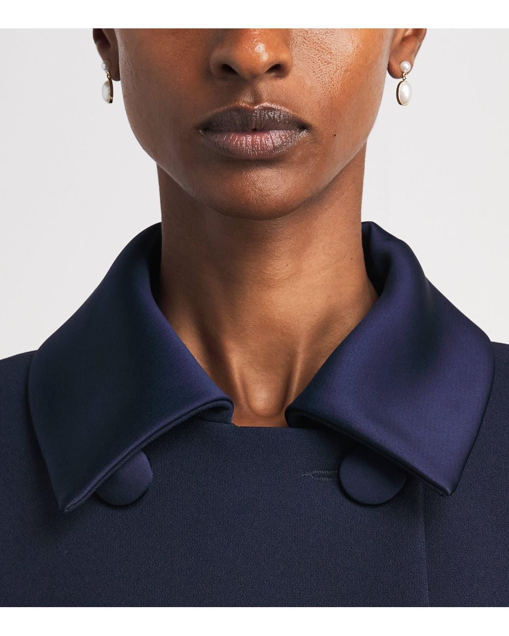 Safiyaa Blue Double-Breasted Blazer