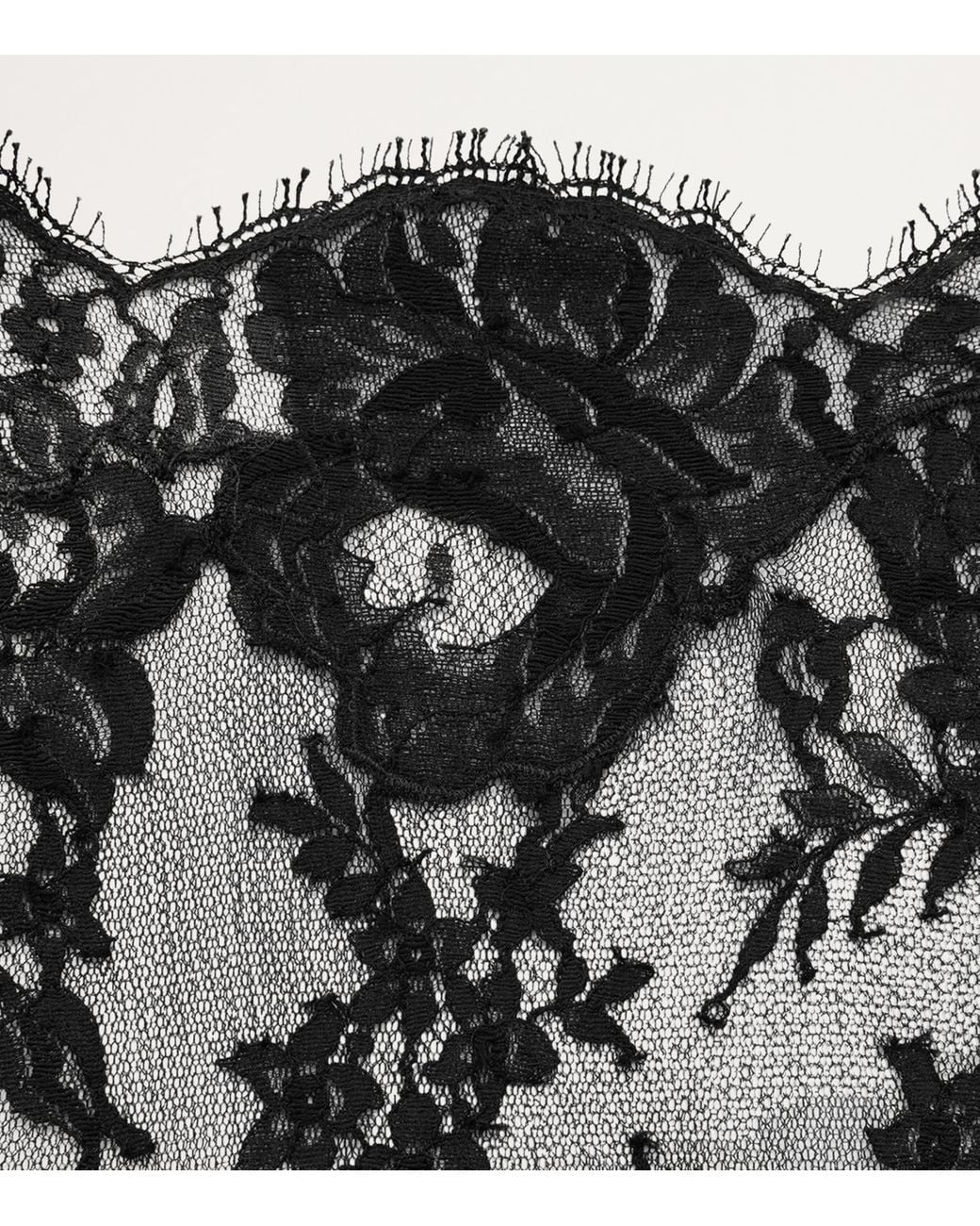 Saint Laurent Black Lace Mini Dress