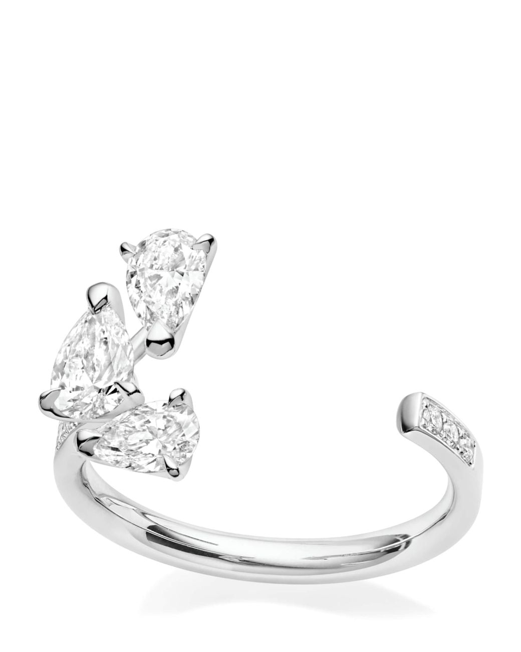 Repossi White And Diamond Serti Sur Vide Ring