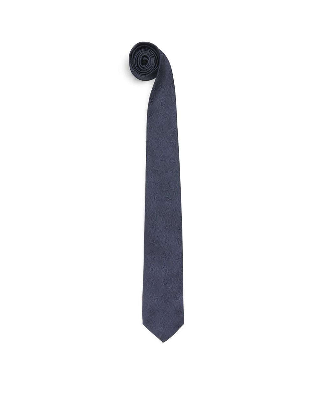 Harrods Blue Silk Floral Jacquard Tie for men