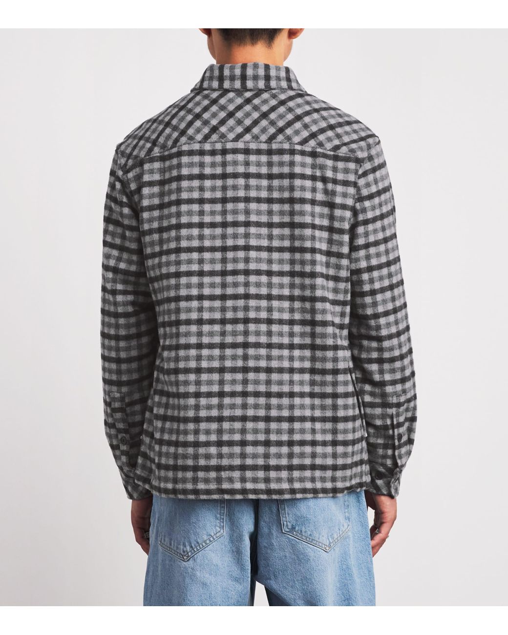 Samsøe & Samsøe Gray Check Sacastor X O Overshirt for men