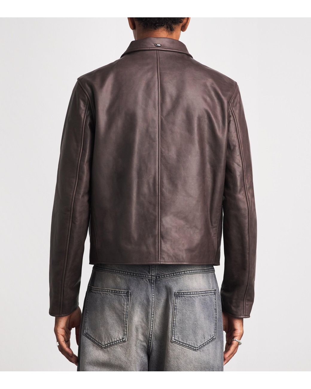 Our Legacy Brown Mini Leather Jacket for men