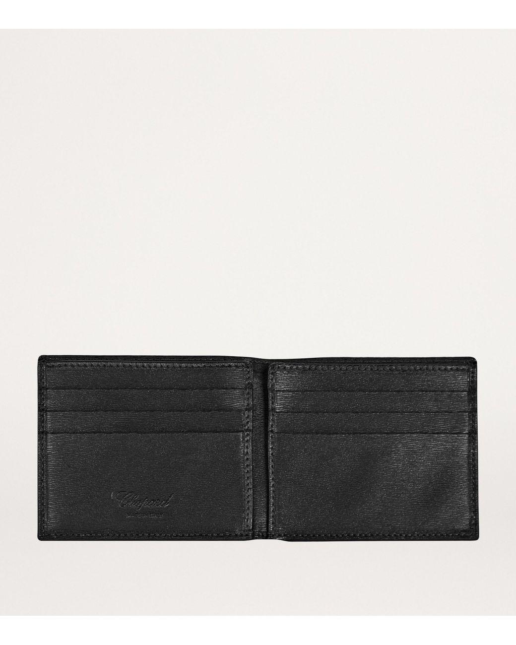 Chopard Black Mini Leather Classic Bifold Wallet