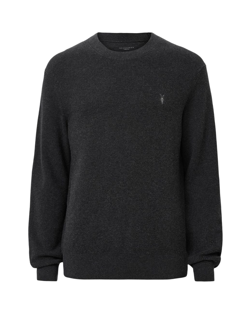AllSaints Black Organic Cotton-Wool Aspen Sweater for men