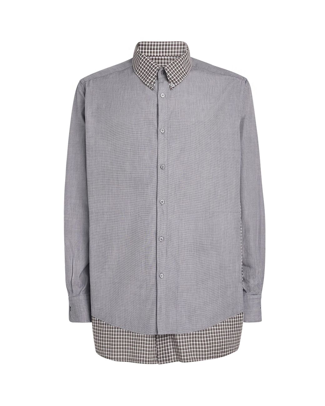 Maison Margiela Gray Double Check Shirt for men