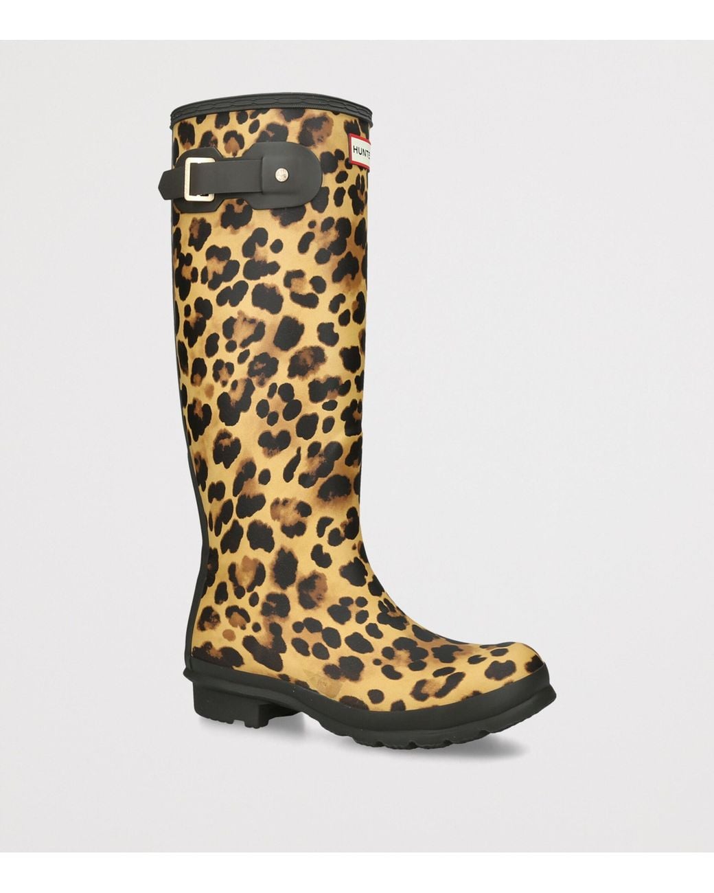 Hunter Multicolor Leopard-Print Original Tall Welly Boots