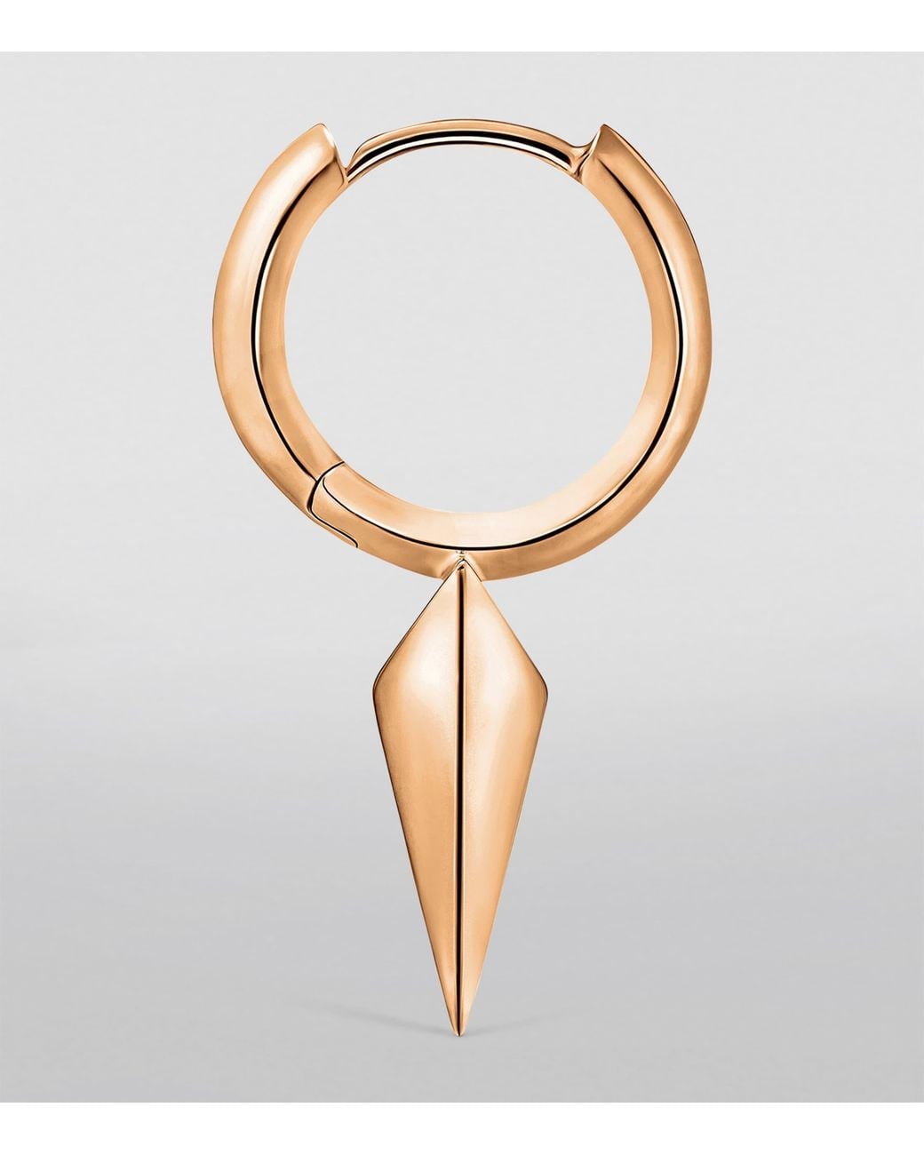 Maria Tash Metallic Faceted Single Long Spike Hoop Earring