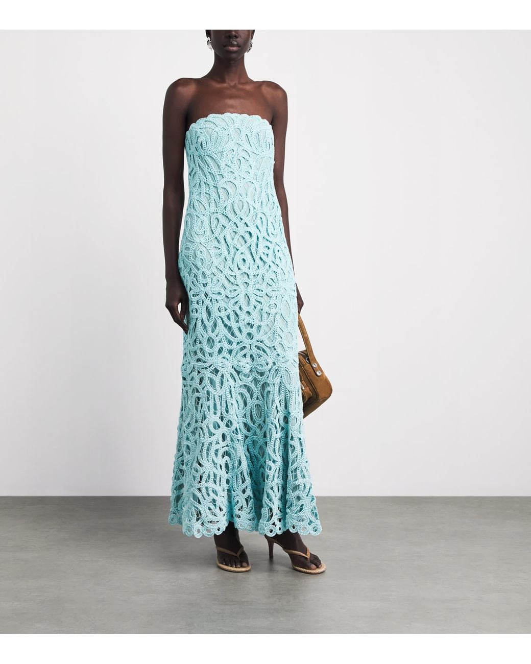 Jonathan Simkhai Blue Lace Clairis Midi Dress