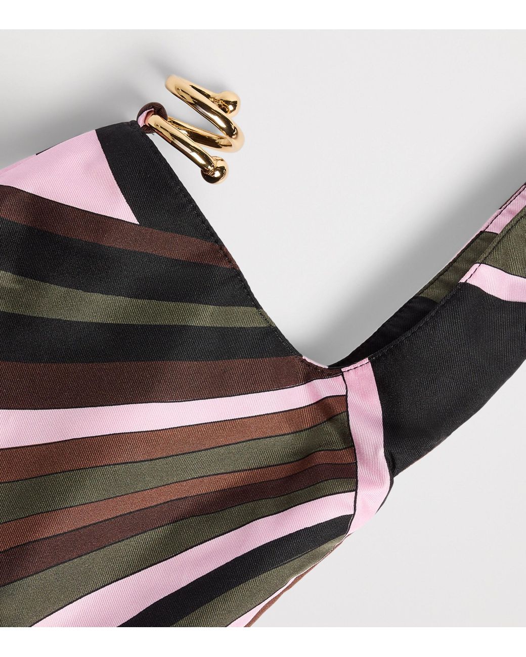 Emilio Pucci Black Silk Iride Top-Handle Bag