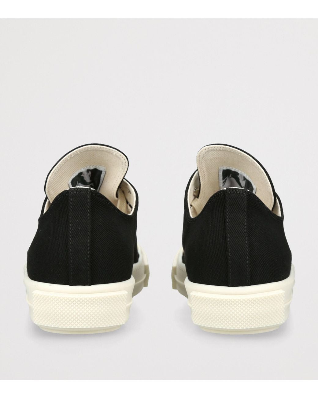 Rick Owens Black Canvas Eyelet Drkshdw Low-Top Sneakers for men