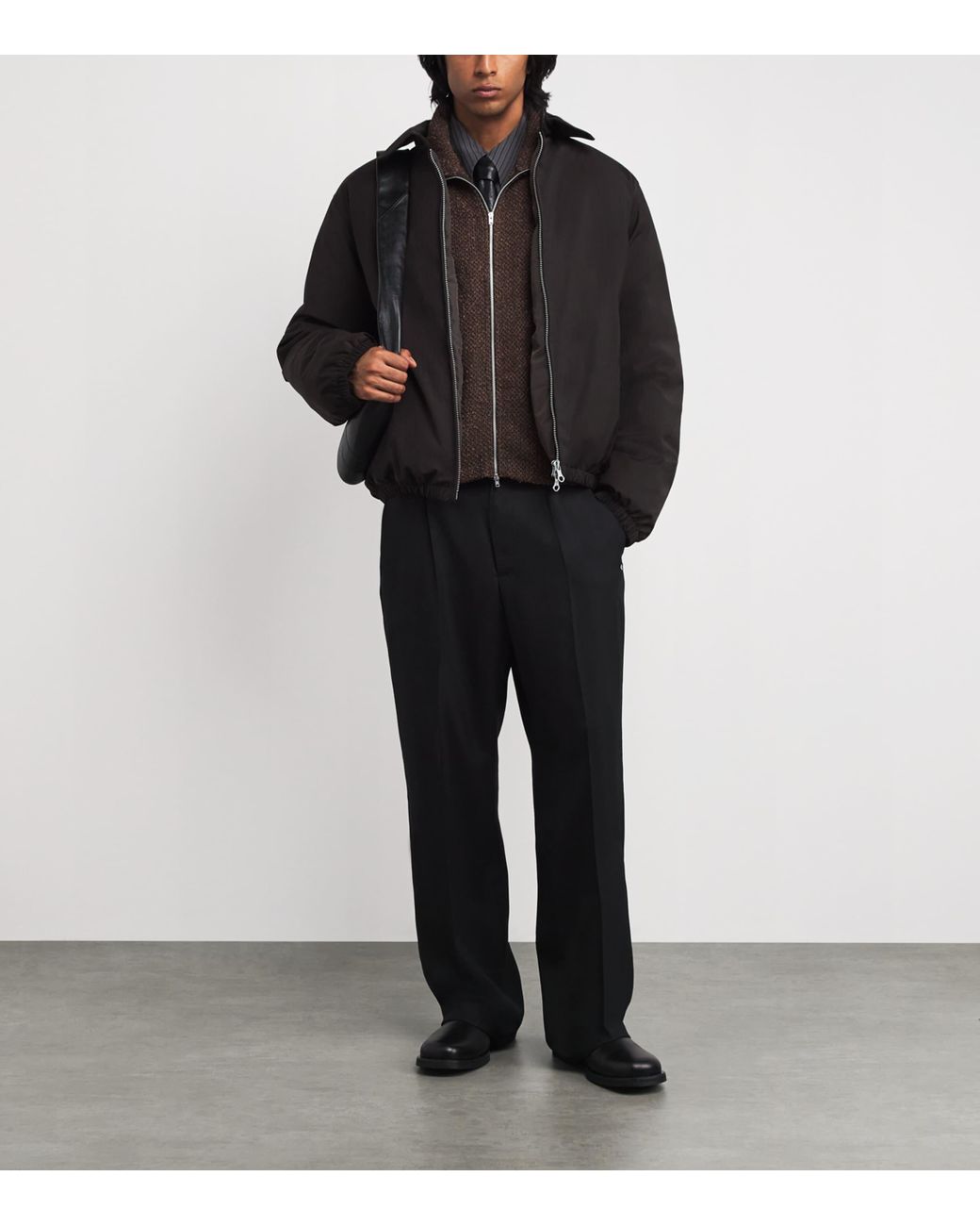Our Legacy Shrunken Fullzip Polo Jacket in Brown for Men | Lyst