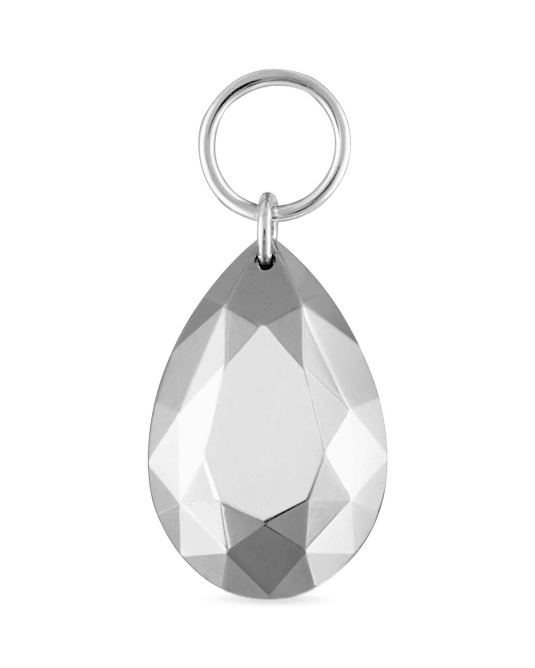 Maria Tash White Faceted Pear Single Charm