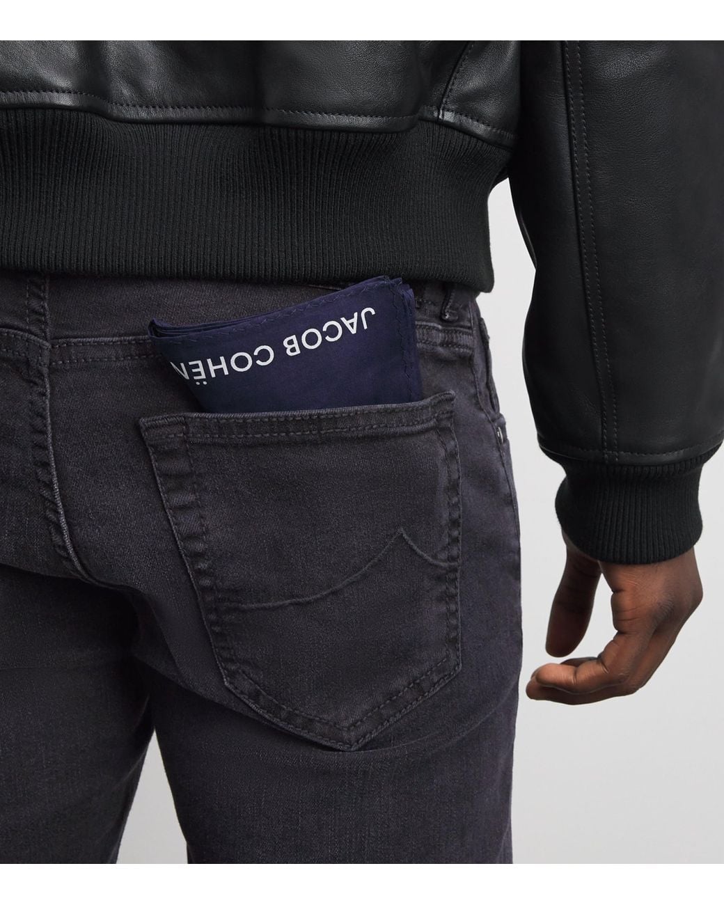 Jacob Cohen Blue Pony Hair-Patch Nick Slim Jeans for men