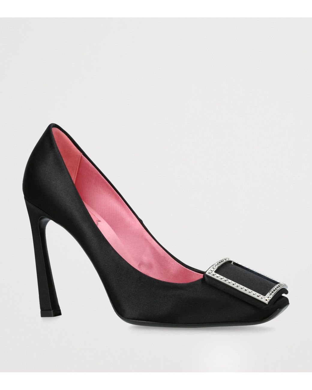 Roger Vivier Black Satin Trompette Pumps 100