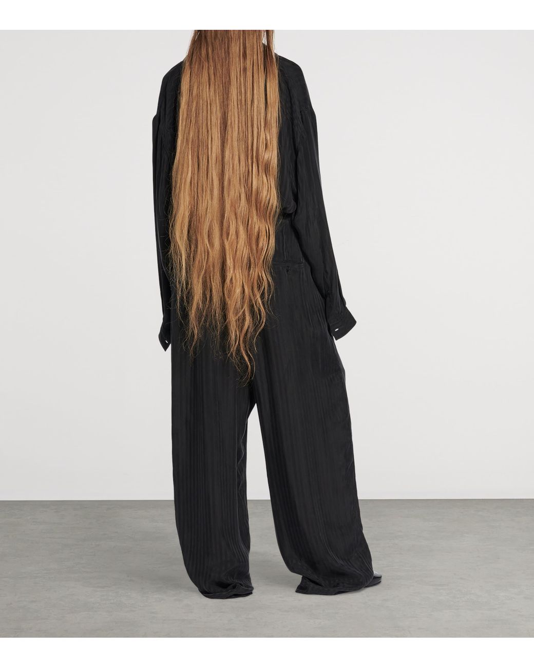 Balenciaga Black Fluid Tailored Trousers