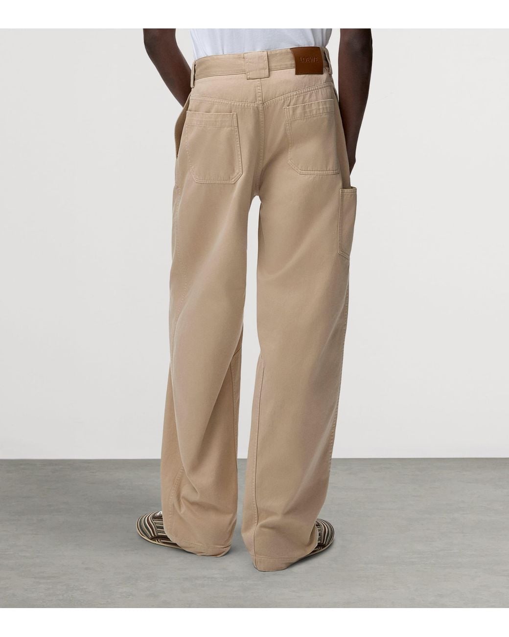 Loewe Natural X Paula's Ibiza Cotton Straight Trousers for men