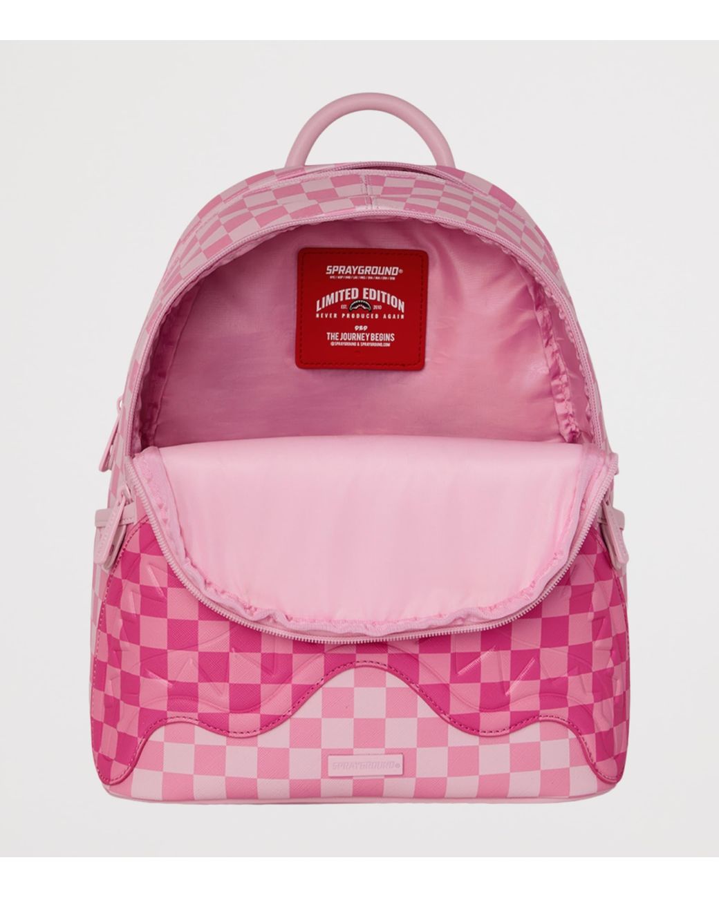 Sprayground Pink Shark Mouth Backpack